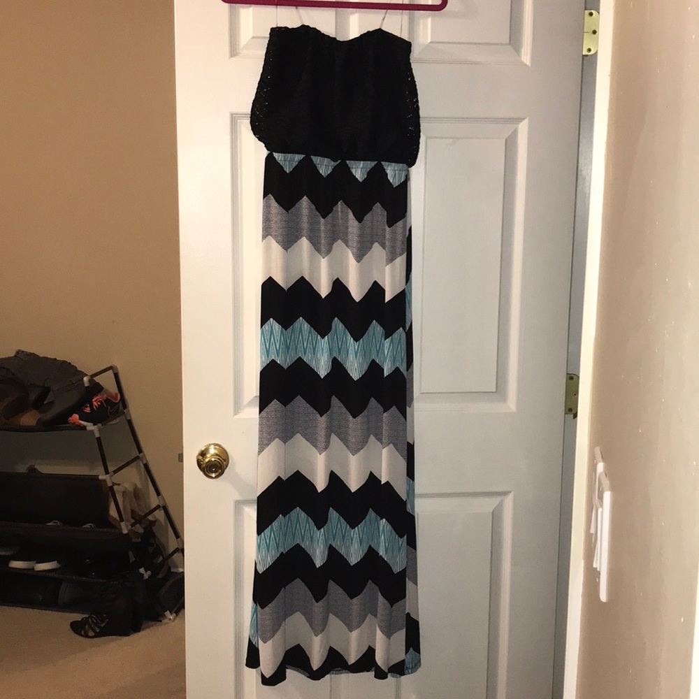 Strapless maxi dress